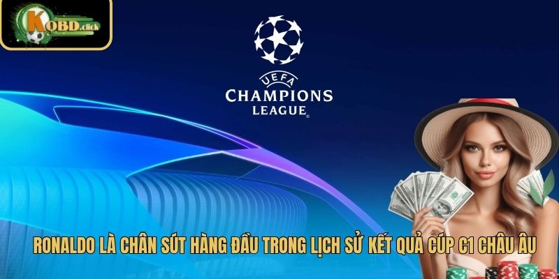 Ronaldo là chân sút hàng đầu trong lịch sử kết quả cúp C1 Châu Âu