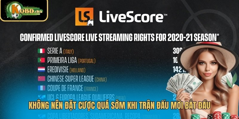 Không nên đặt cược quá sớm khi trận đấu mới bắt đầu